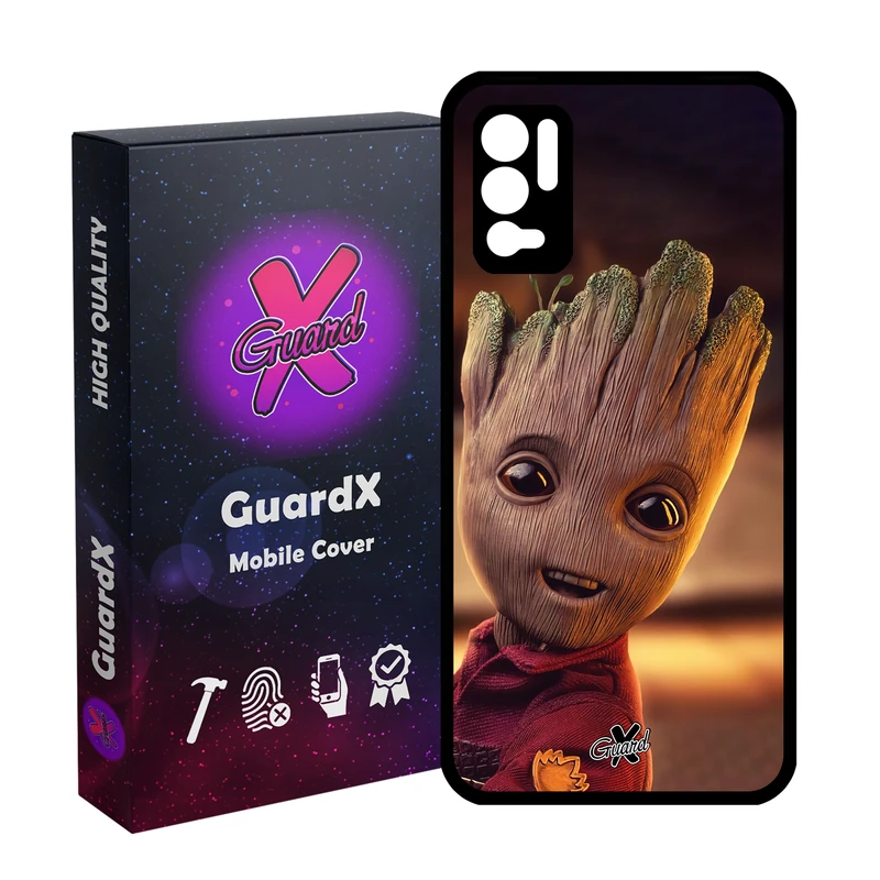 کاور گارد ایکس طرح Groot مدل Glass10479 مناسب برای گوشی موبایل شیائومی Redmi Note 10 5G/Poco M3 Pro /Redmi Note 10T 5G