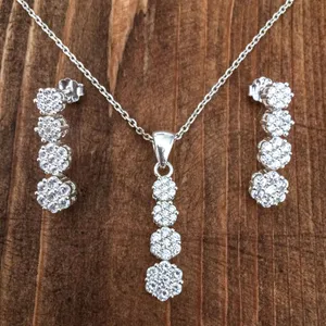 نیم ست نقره زنانه کد 2033