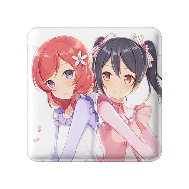 مگنت خندالو طرح نیکو و ماکی انیمه لاو لایو Love Live  مدل مربعی کد 18292