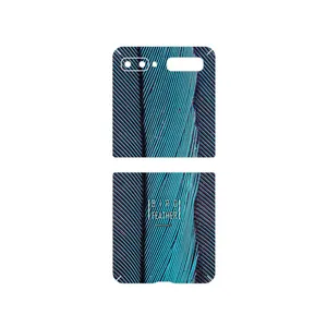 MAHOOT Turquoise feathers Cover Sticker for Samsung Galaxy Z Flip