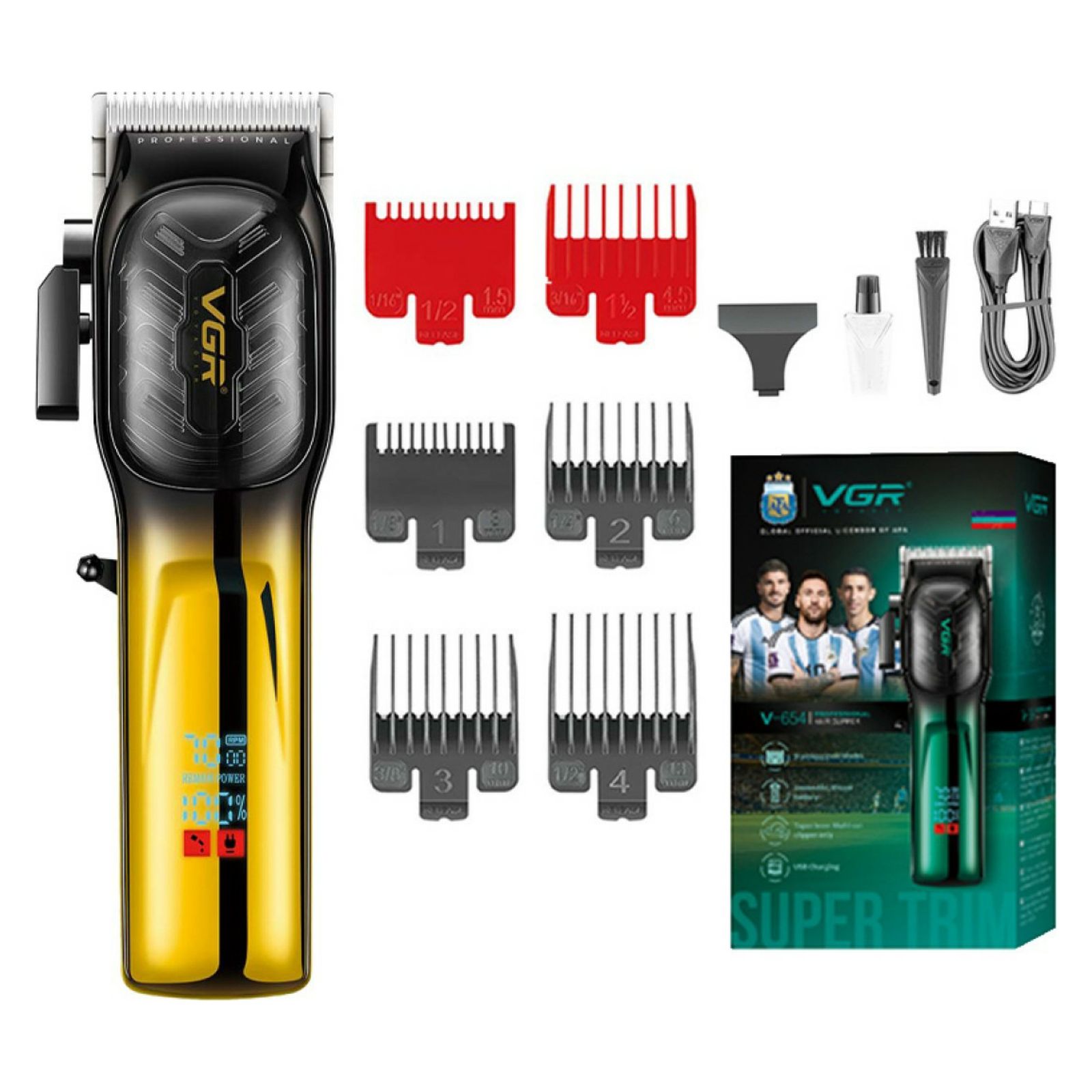 ماشین اصلاح موی سر و صورت شارژی وی جی ار مدل V-654 -  - 3