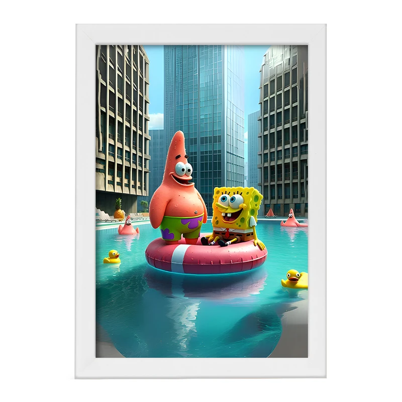 تابلو خندالو مدل باب اسفنجی و پاتریک کد F11715