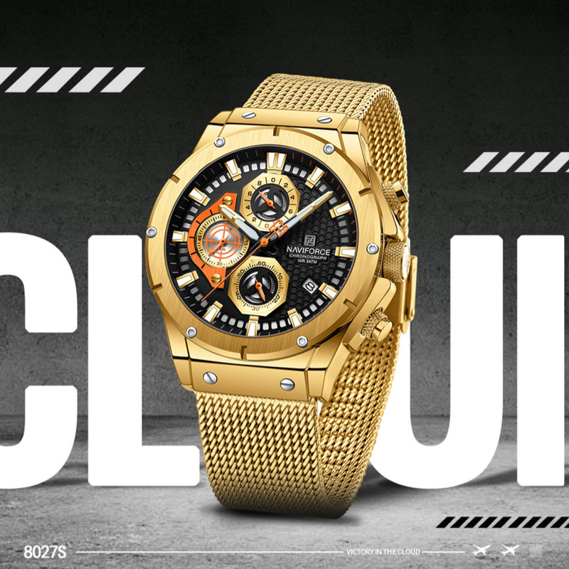 ساعت مچی عقربهای مردانه نیوی فورس مدل کرنوگراف NF8027-SGB ساعت مچی عقربهای مردانه نیوی فورس مدل کرنوگراف NF8027-SGB