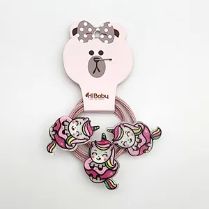 کش مو دخترانه مدل یونیکورن کد KSH624L بسته 3 عددی