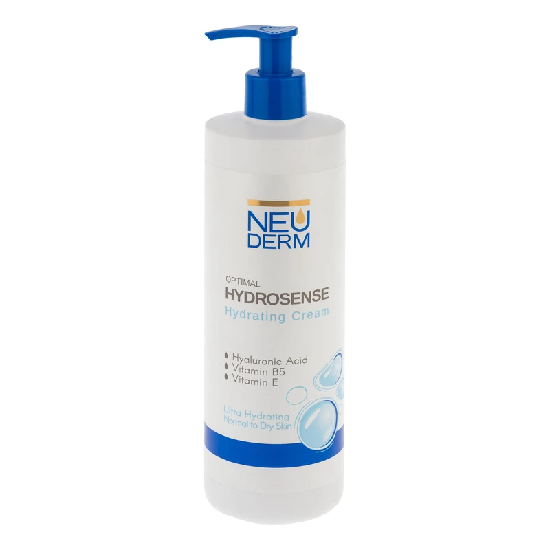 کرم مرطوب‌کننده دست، صورت و گردن نئودرم مدل Optimal Hydrosense مناسب برای پوست خشک و معمولی حجم 450 میلی‌لیتر