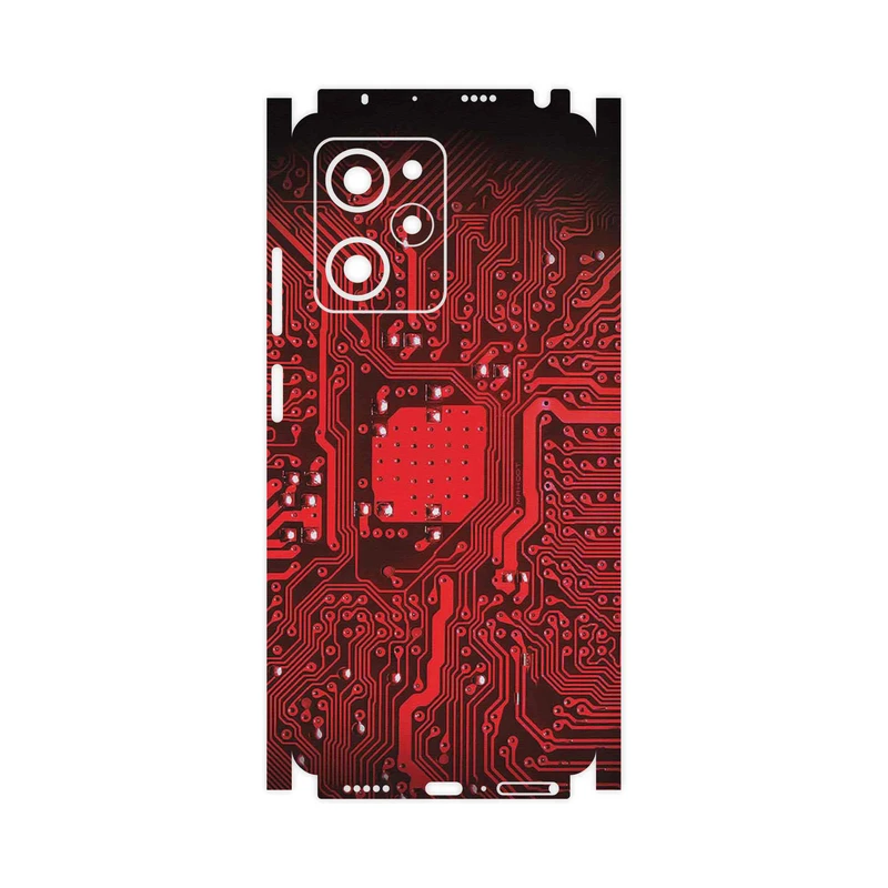 برچسب پوششی ماهوت مدل Red_Printed_Circuit_Board-FullSkin مناسب برای گوشی موبایل شیائومی Poco X5 Pro