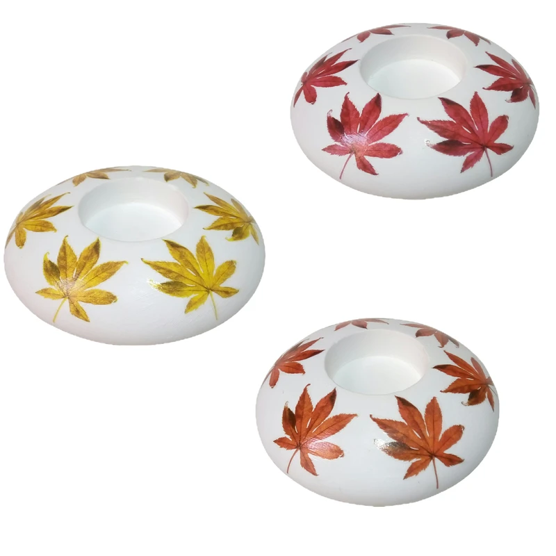 جاشمعی طرح پاییزی کد 333 بسته 3 عددی