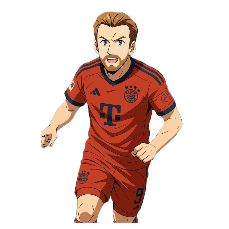 استیکر پارچه و لباس پاد آفرین مدل کارتونی فوتبالی هری کین جذاب کد 1810