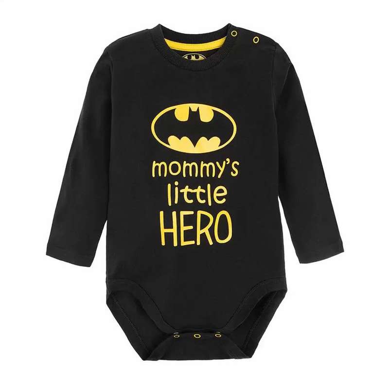 بادی آستین بلند نوزادی کول کلاب مدل 37627 BATMAN