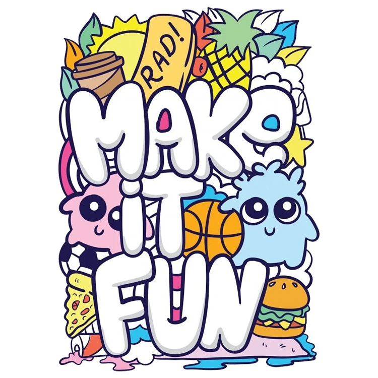 استیکر پارچه و لباس پاد آفرین مدل کارتونی کد S1656