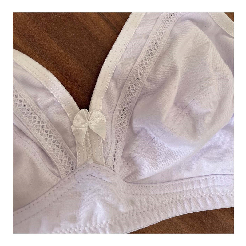 سوتین زنانه تی بی ان مدل نخی بدون فنر کد 1156 رنگ سفید