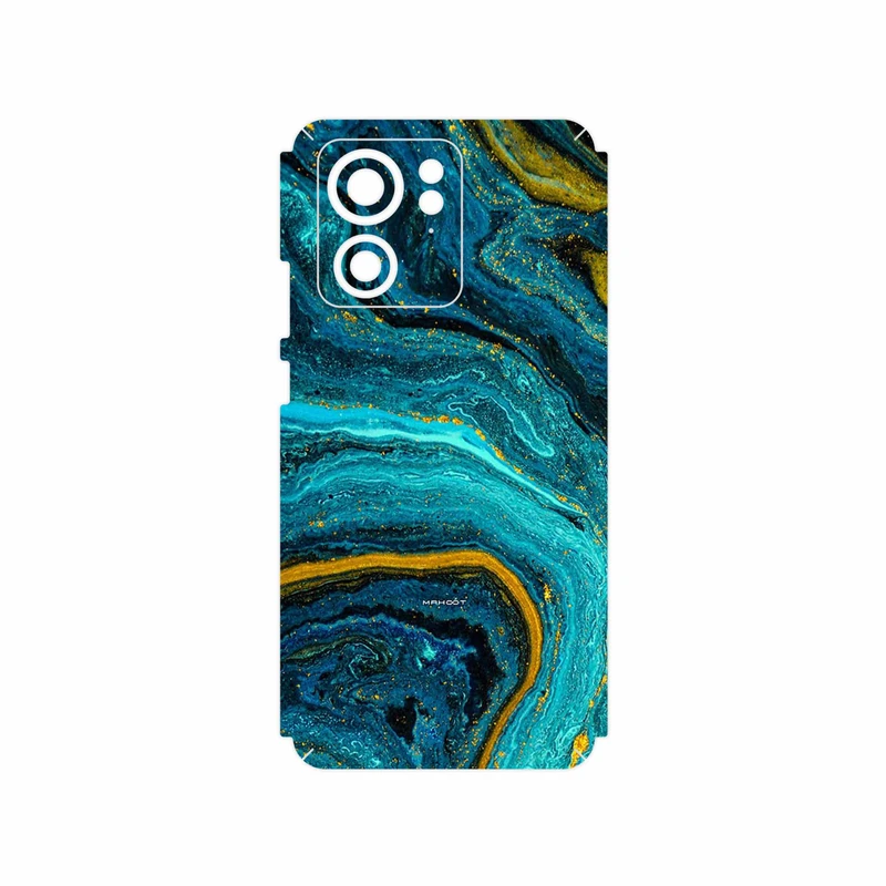 برچسب پوششی ماهوت مدل Turquoise marblewith golden streaks مناسب برای گوشی موبایل موتورولا Edge 40