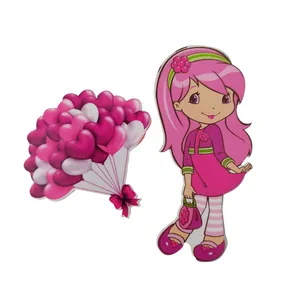 تاپر تزیین کیک مدل دختر توت فرنگی کد38  مجموعه 2 عددی