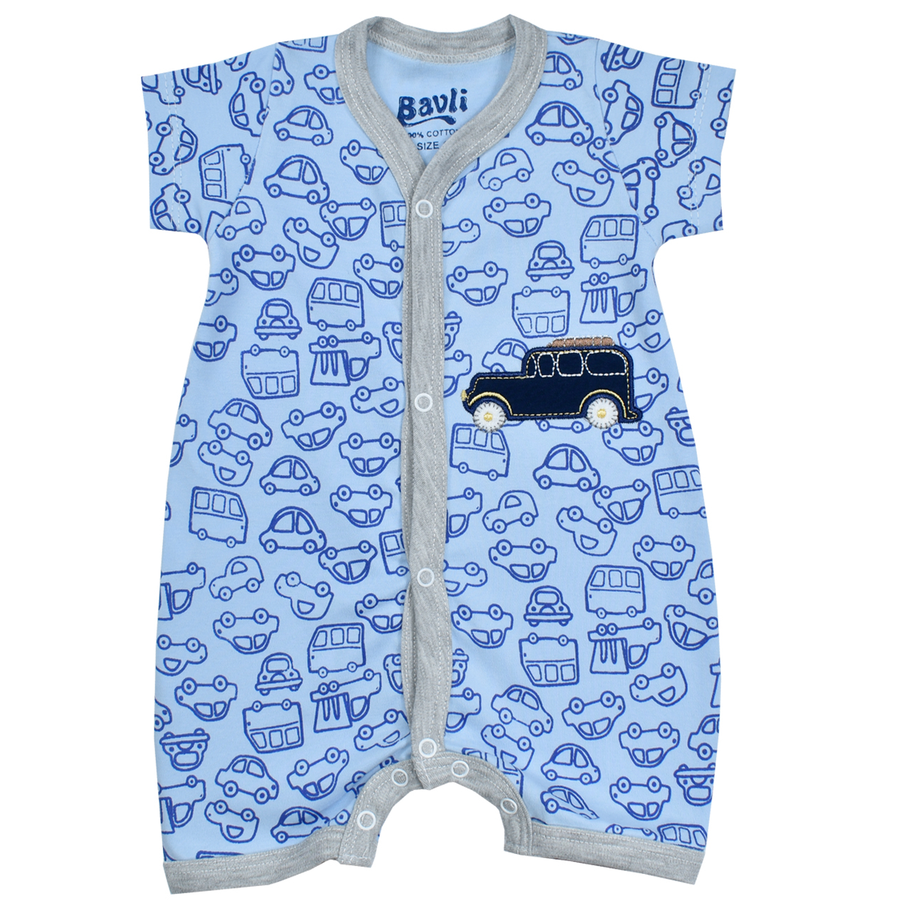 سرهمی نوزادی باولی مدل ماشین رنگ آبی