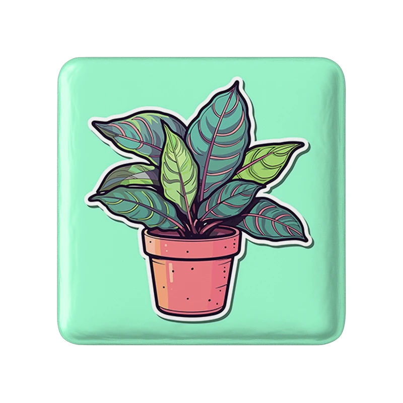 پیکسل خندالو طرح گل و گیاه مدل مربعی کد 36618