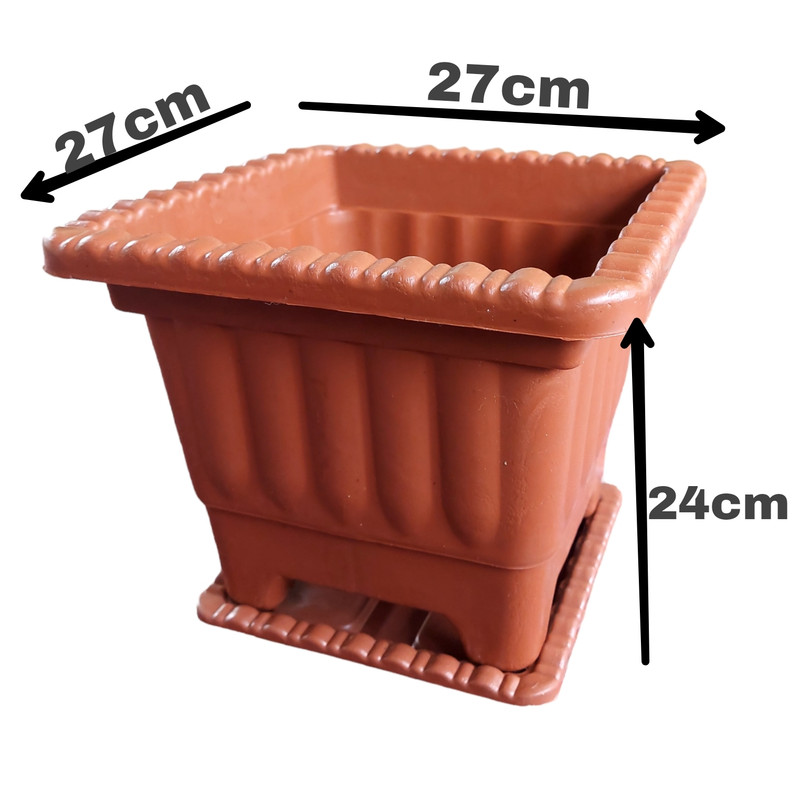 گلدان مدل مربع کد 207 بسته 2 عددی