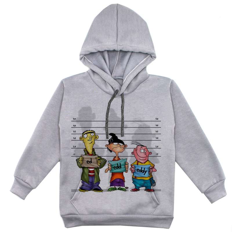 هودی پسرانه مدل دزد F68 رنگ طوسی