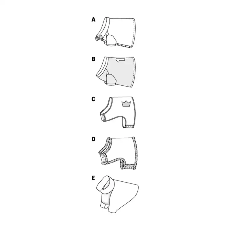 الگو خیاطی لباس سگ بوردا استایل کد 6753 سایز s-m-l