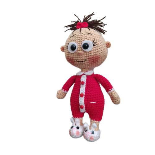 عروسک بافتنی طرح نوزاد دختر کد HZ98 