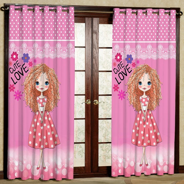 پرده مدل دختر کد 1سایز 280x140 سانتی متر