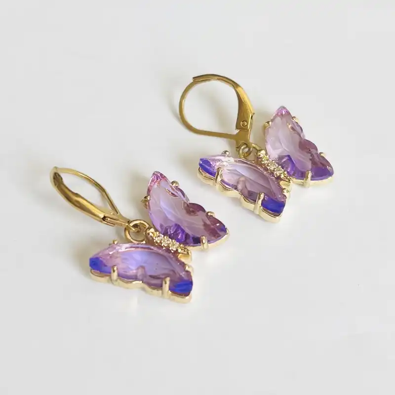 نیم ست زنانه مدل پروانه کریستالی