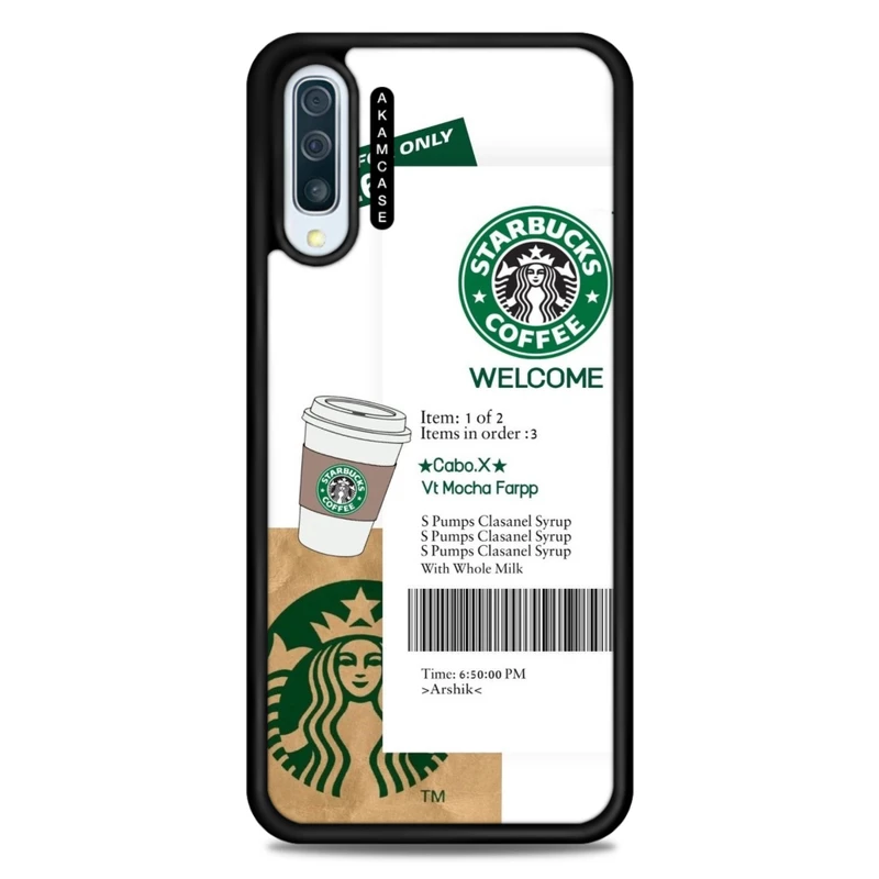 کاور آکام مدل AMCWSGA50-STARBUCKS5 مناسب برای گوشی موبایل سامسونگ Galaxy A50