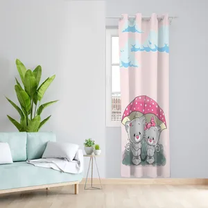 پرده مدل گربه و چتر مخمل پانچی کد 1386 سایز 140x280 سانتی متر