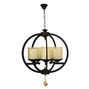 لوستر 5 شعله پلاس نور شو مدل قفس