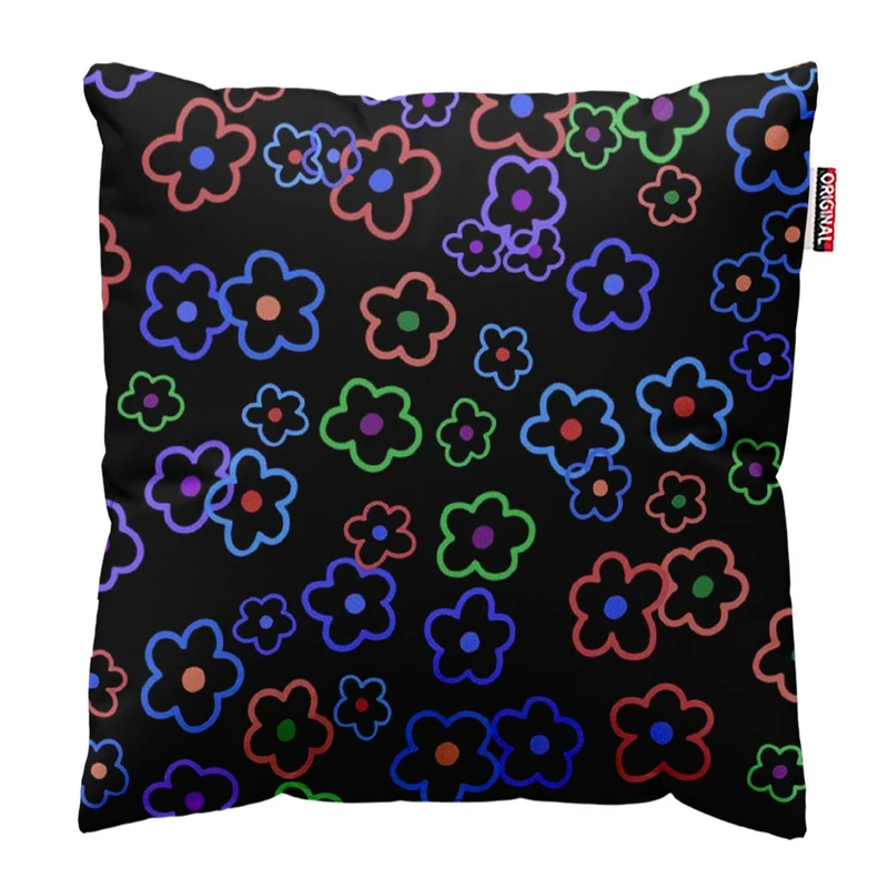 کوسن پاد آفرین طرح گل کد 3765 سایز 30*30 سانتی متر