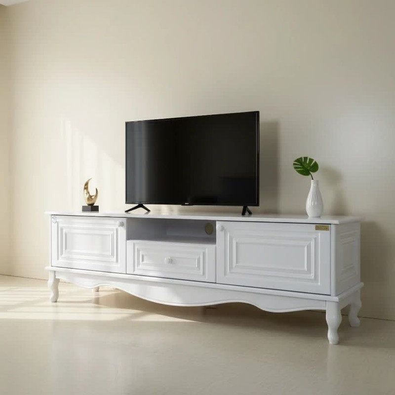 میز تلویزیون آرچین چوب مدل کلاسیک پایه چوبی 160 سانت  مناسب برای تلویزیون تا 65 اینچ