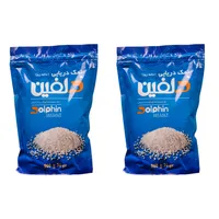 نمک دریایی دانه ریز دلفین 900 گرم بسته 2 عددی