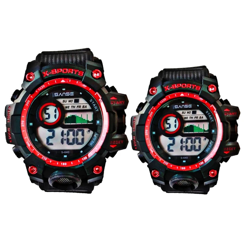 ست ساعت مچی دیجیتال زنانه و مردانه مدل تک زمانه 07