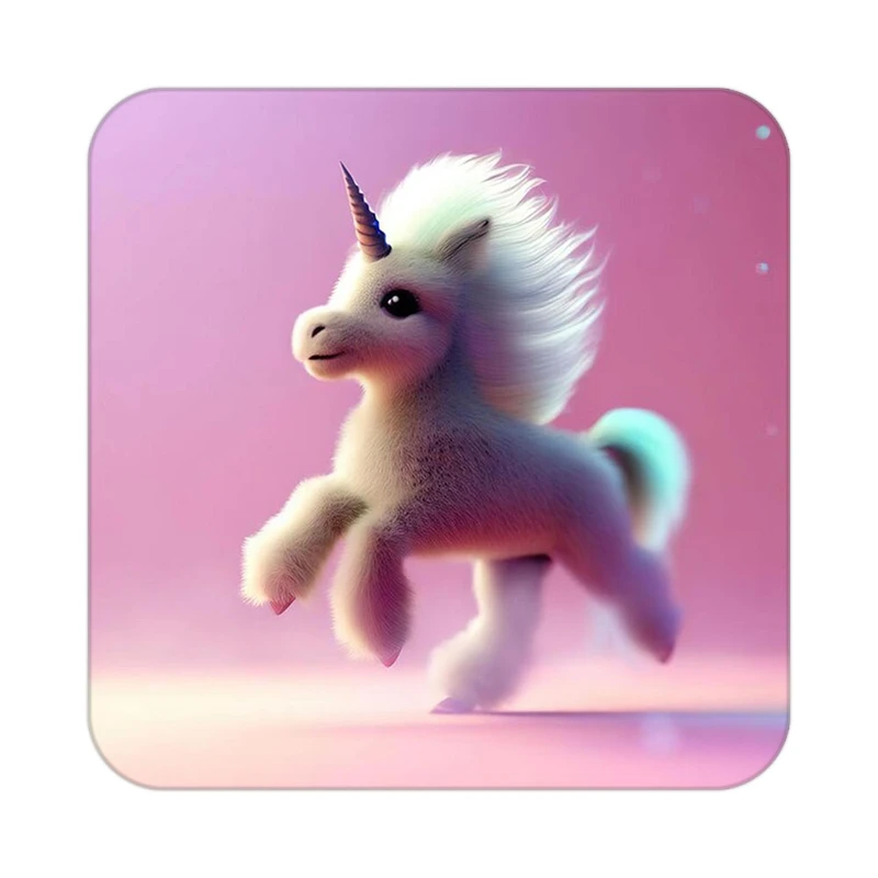 زیر لیوانی کاکتی طرح اسب تک شاخ و یونیکورن مدل mp33325