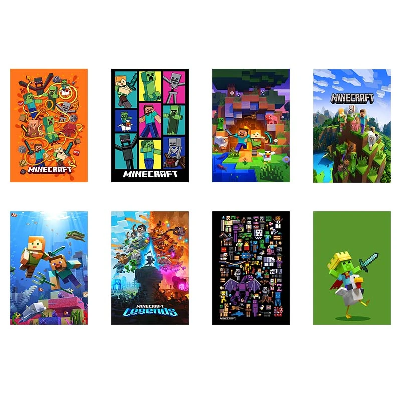 پوستر کارنيکا طرح ماینکرفت Minecraft کد 48475 مجموعه 8 عددی
