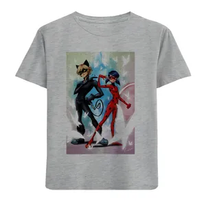 تی شرت آستین کوتاه دخترانه مدل دو دختر F673