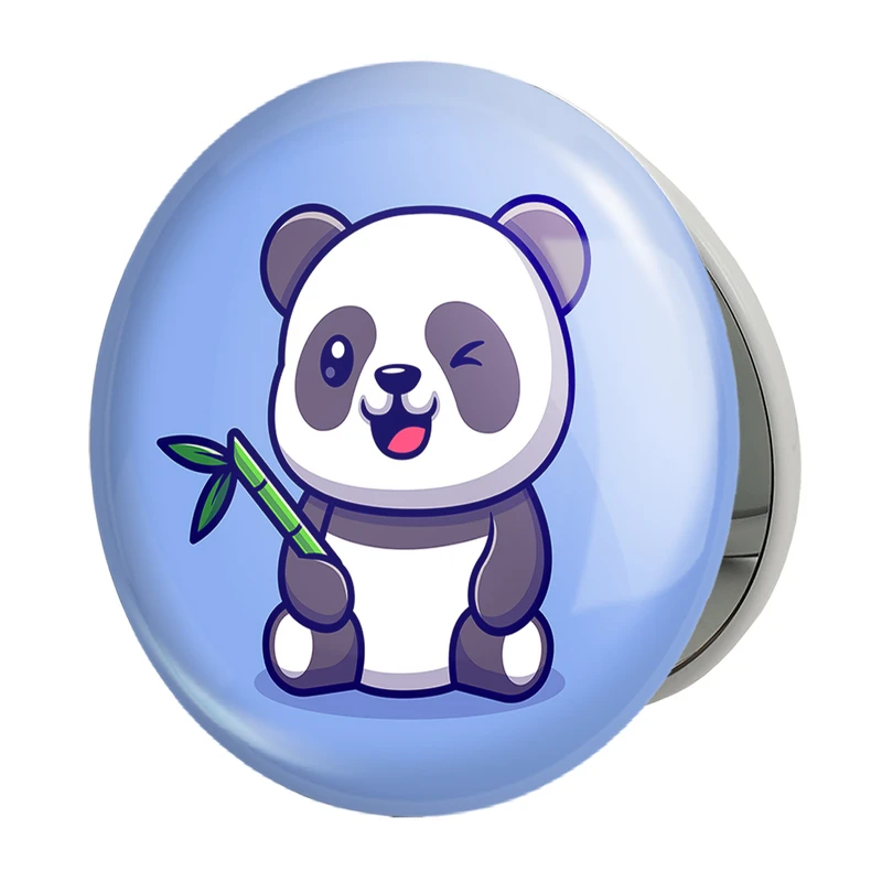 آینه جیبی خندالو طرح حیوانات بامزه پاندا مدل تاشو کد 25420 