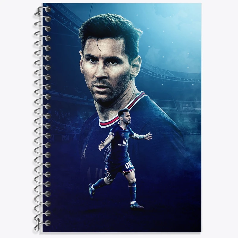 دفتر زبان 50 برگ خندالو مدل دو خط طرح لیونل مسی کد F2153