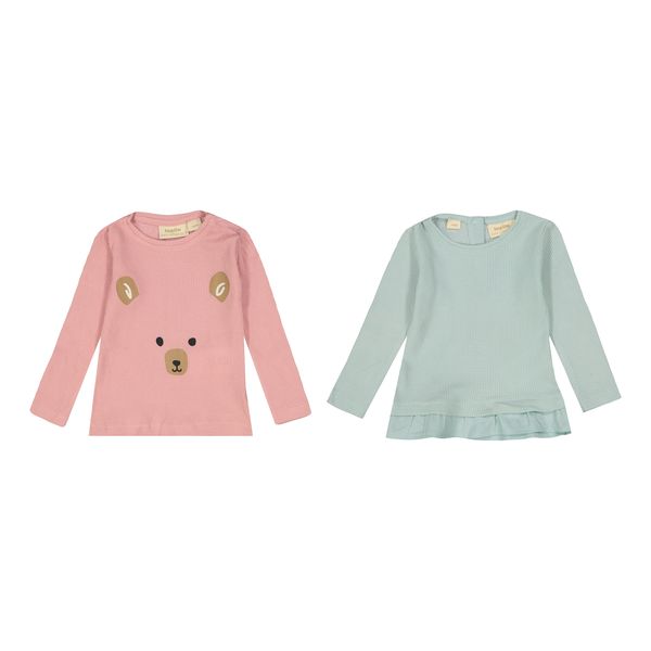 بلوز آستین بلند نوزادی لوپیلو مدل 20 مجموعه 2 عددی