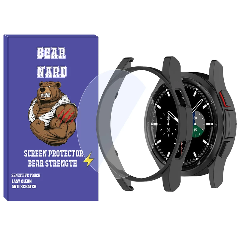 کاور برنارد مدل PC-Bump-BR مناسب برای ساعت هوشمند سامسونگ Galaxy Watch 4 Classic 46mm به همراه محافظ صفحه نمایش