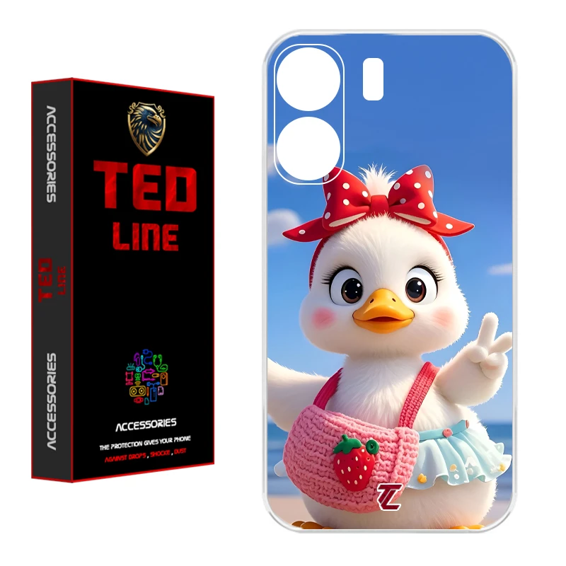 کاور تدلاین طرح اردک کد 1186 مناسب برای گوشی موبایل شیائومی Redmi 13C / Poco C65