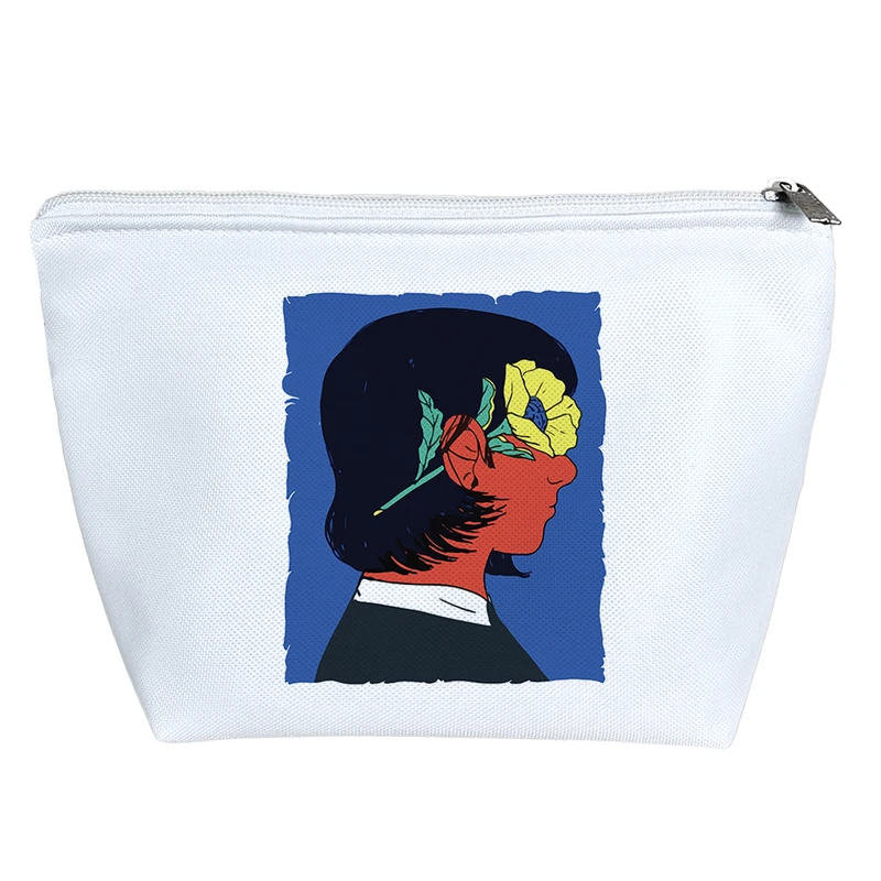 کیف لوازم آرایش دخترانه خندالو مدل دختر و گل کد 7469