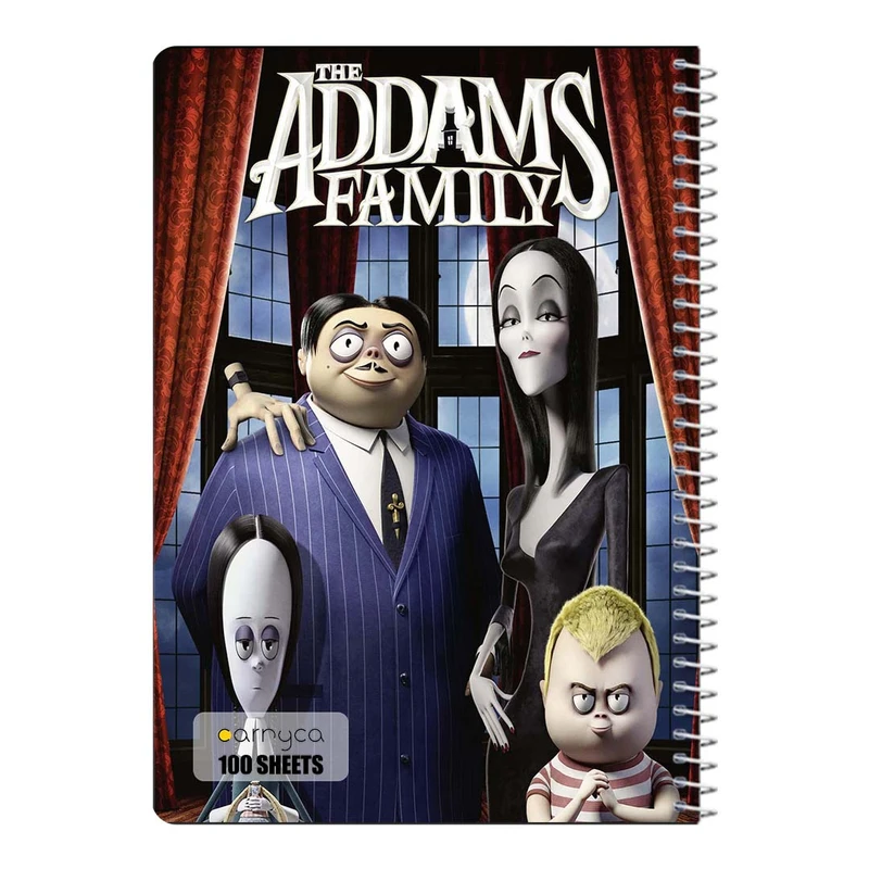 دفتر مشق 100 برگ سیمی کارنیکا طرح خانواده آدامز The Addams Family کد 54161