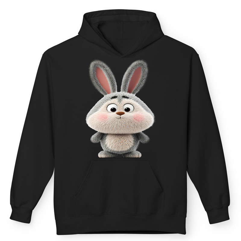 هودی زنانه پاد آفرین مدل خرگوش خاکستری کد 01