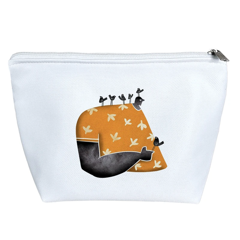 کیف لوازم آرایش دخترانه خندالو مدل آدم و پرنده کد H135