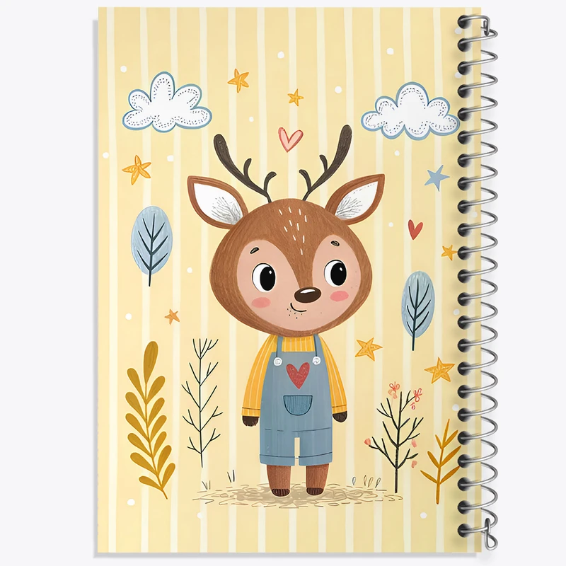 دفتر لیست خرید 50 برگ خندالو طرح گوزن بامزه کد F8049