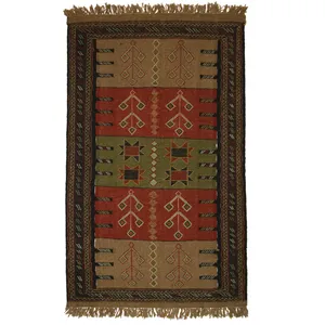 گلیم دستبافت دو متری کد 990433