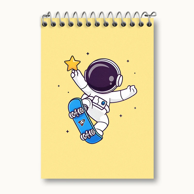 دفتر یادداشت 50 برگ خندالو طرح فضانورد کد N3584