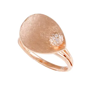 انگشتر طلا 18 عیار زنانه جواهری گاندی مدل A4656