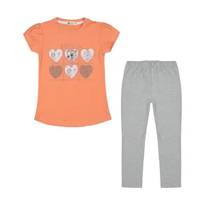 ست تی شرت و شلوار دخترانه نونا مدل 2211418-22