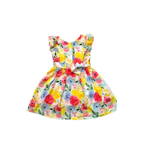 پیراهن دخترانه مدل گلهای بهاری